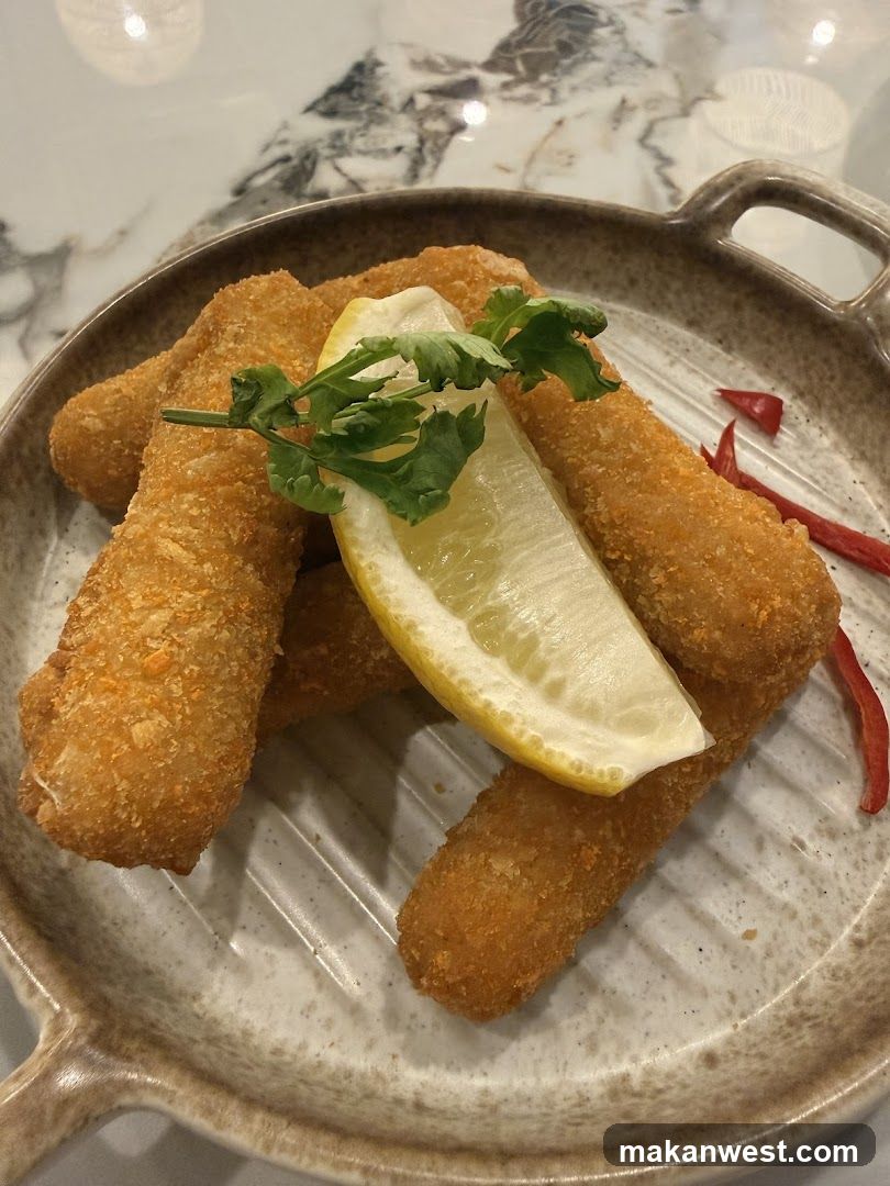 Fried Fish Sticks with Lemon and Cilantro