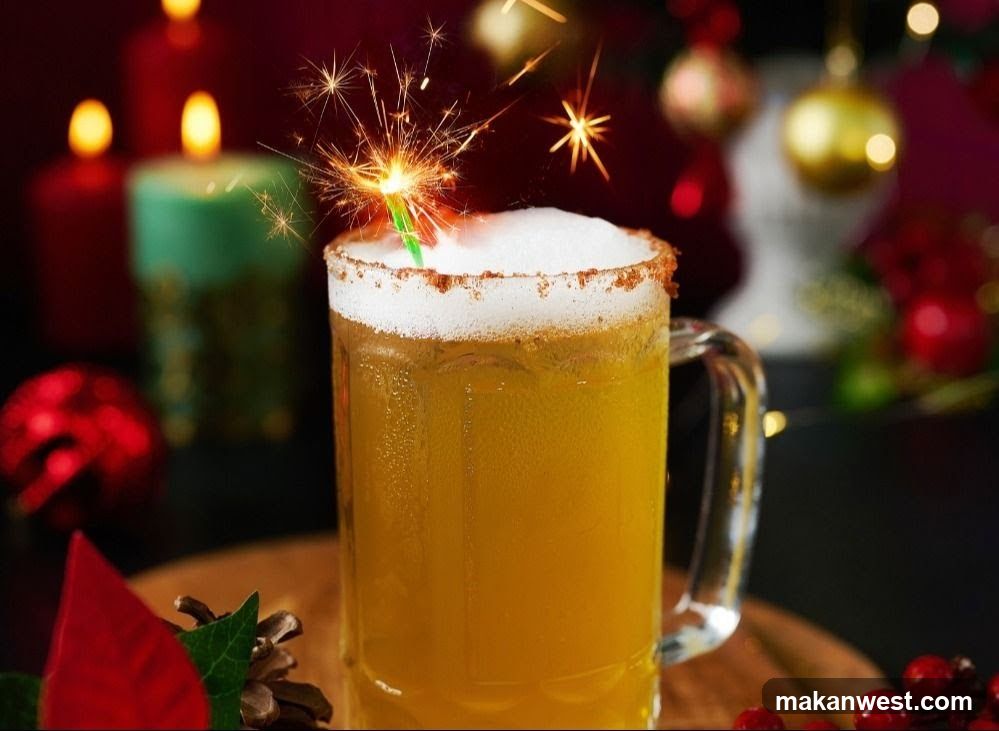 Sparkler Beer with Festive Background