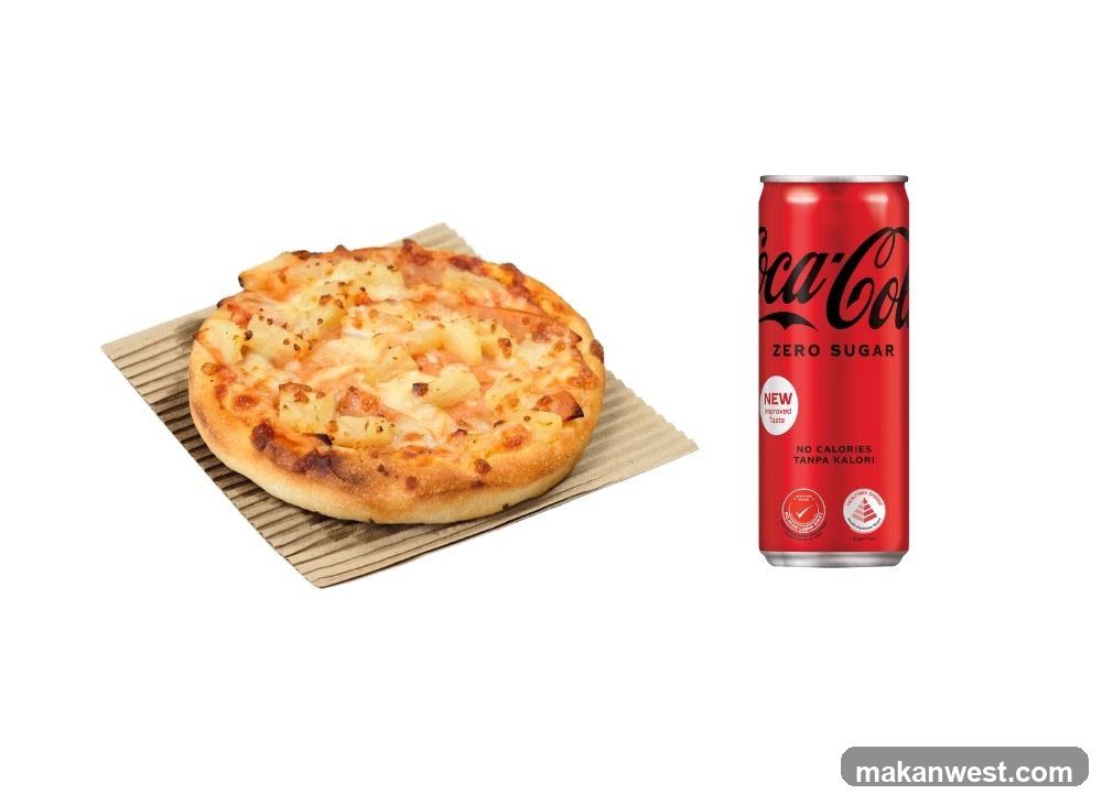 Pizza and Coca-Cola Zero Sugar