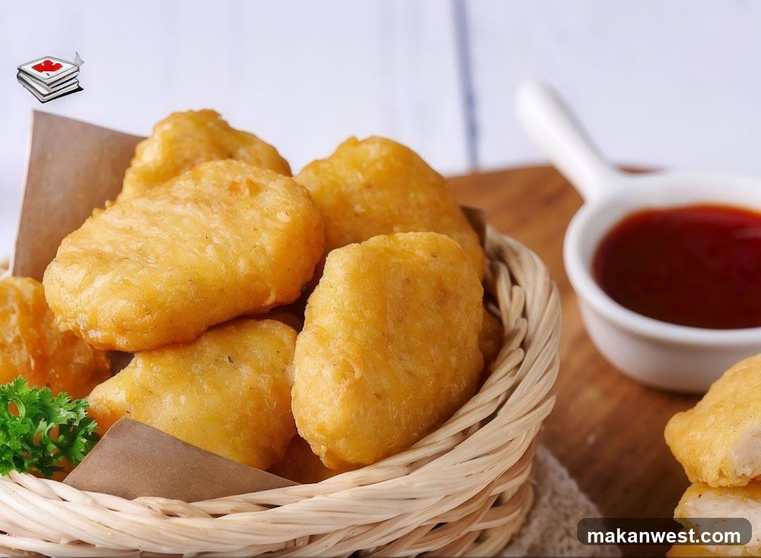 Fried Chicken Nuggets with Ketchup