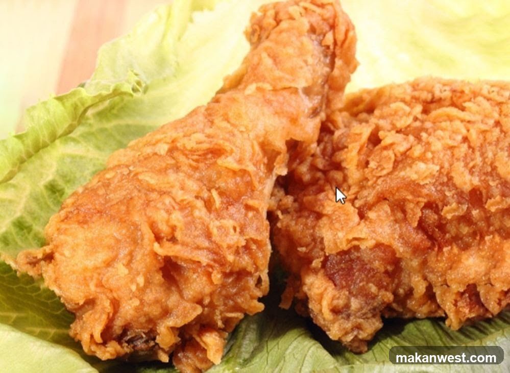 Fried Chicken on Lettuce