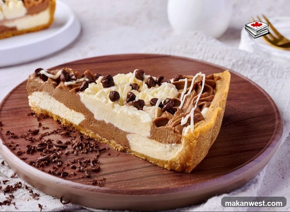 Chocolate and Vanilla Cheesecake Tart