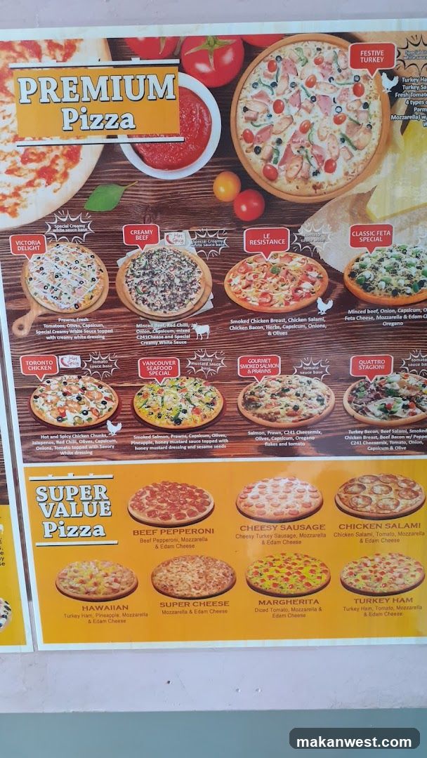 Premium Pizza Menu Board