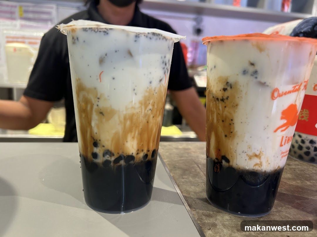 Boba Tea Cups on Counter