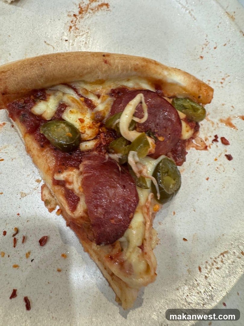 Pizza Slice with Pepperoni and Jalapeños