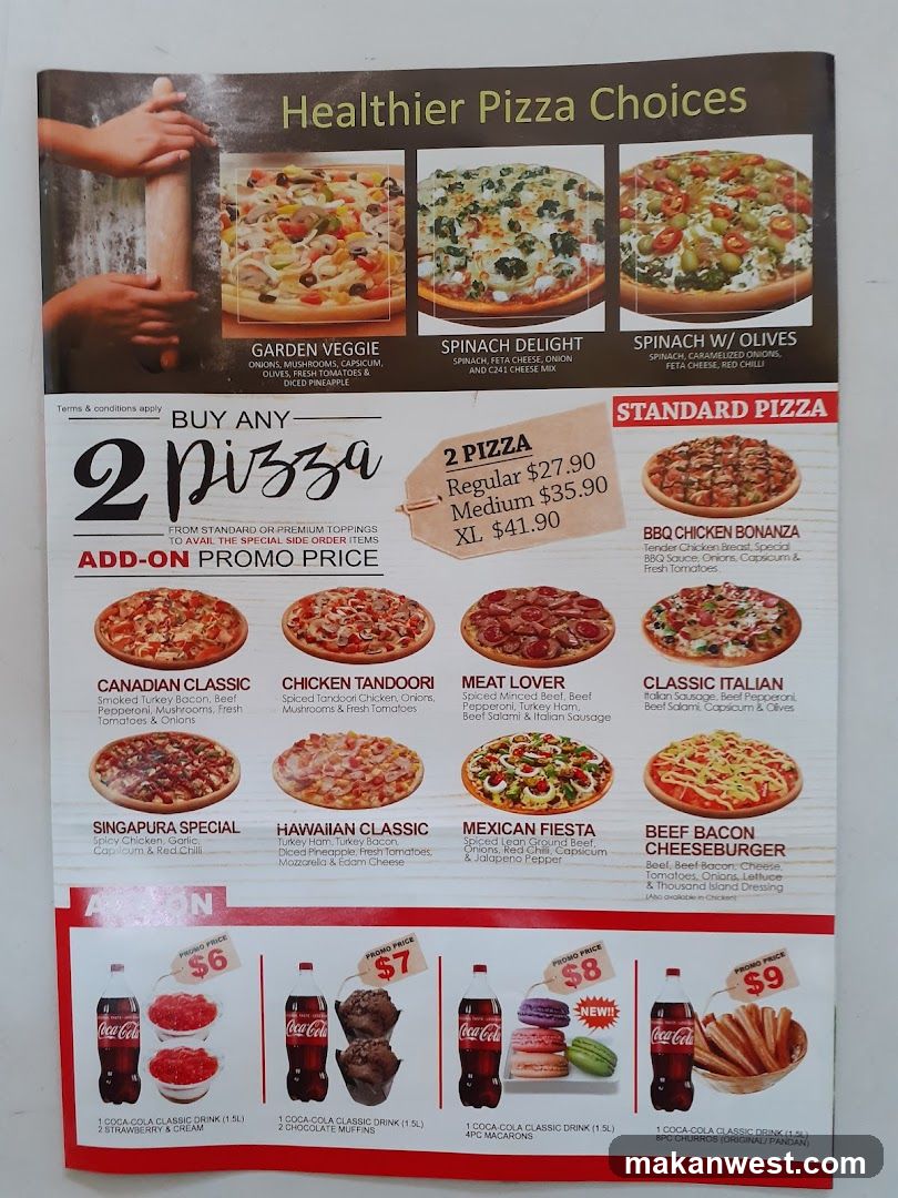 Healthier Pizza Choices Menu Flyer