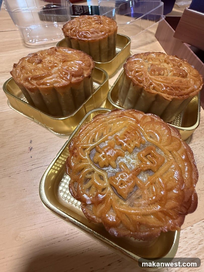 Mooncakes on display
