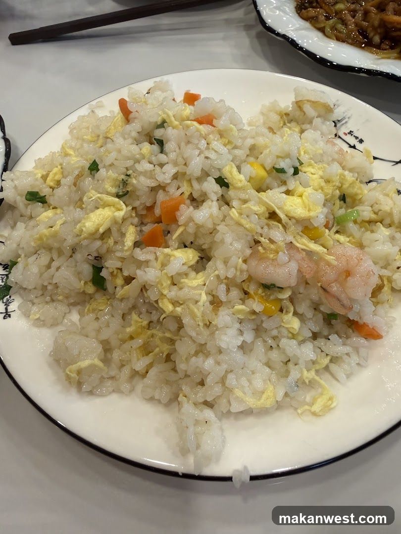 Shrimp Fried Rice with Egg and Carrots
