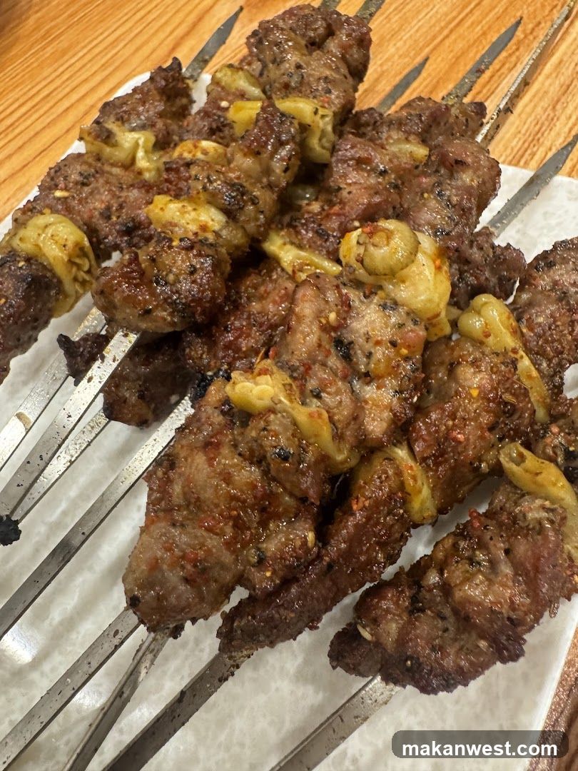 Grilled Meat Skewers with Garlic
