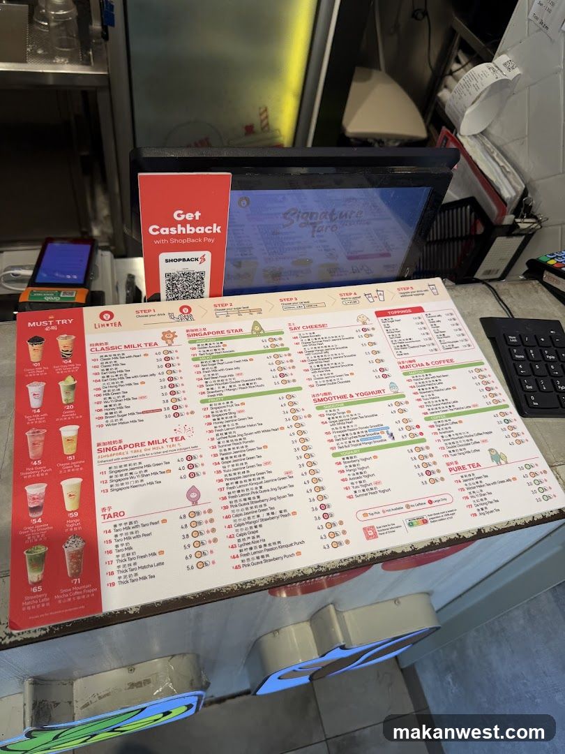 Ling Tea Menu Board