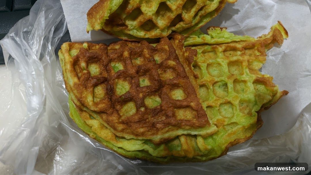 Green Waffles in Plastic Bag