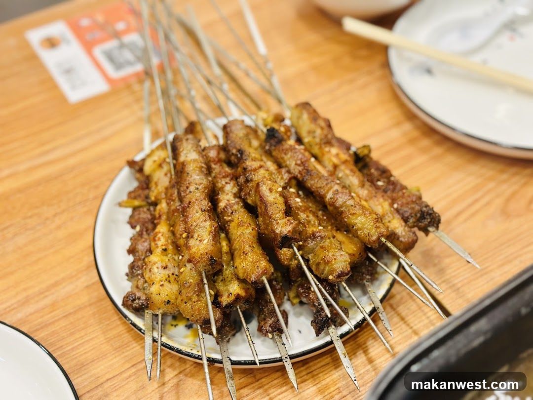 Grilled Skewers on a Plate