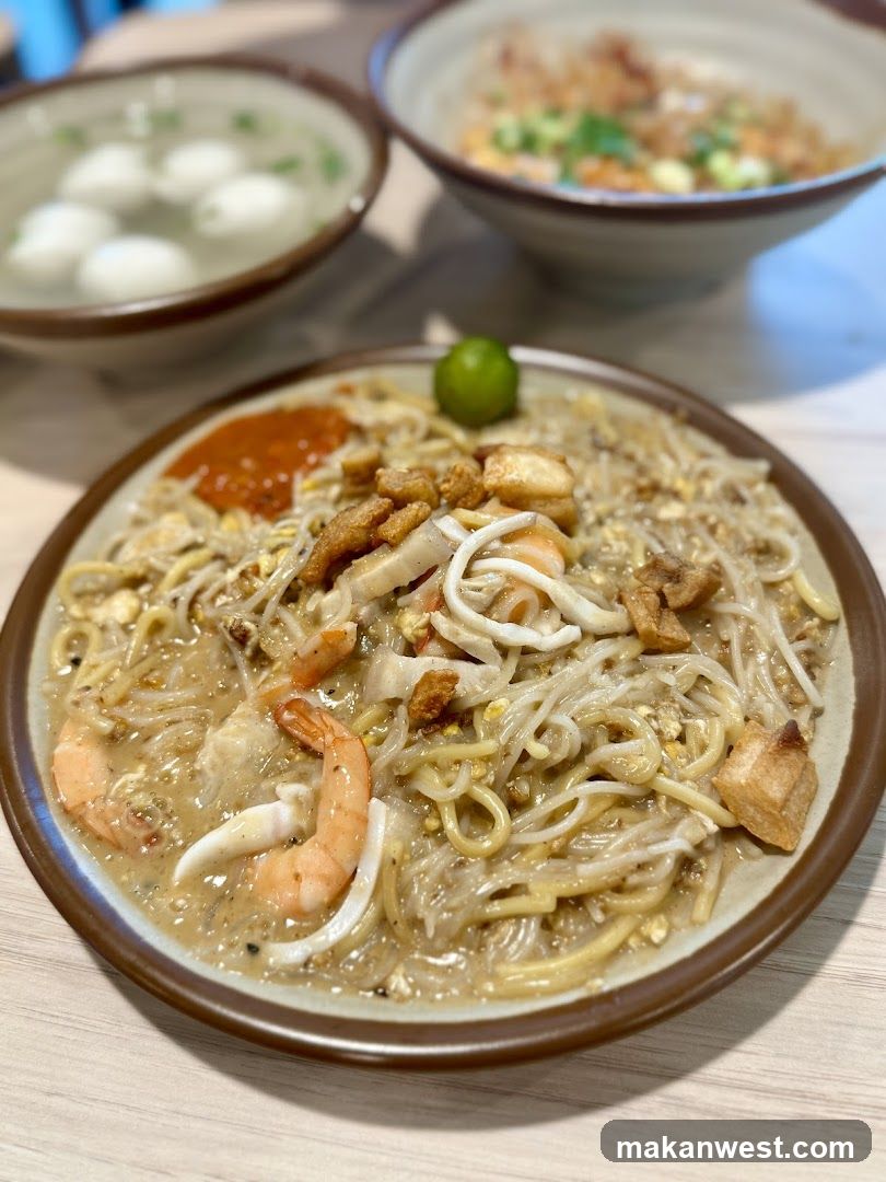 Noodle Dish with Shrimp and Tofu