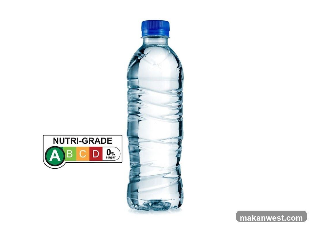 Nutri-Grade Water Bottle with Nutritional Label