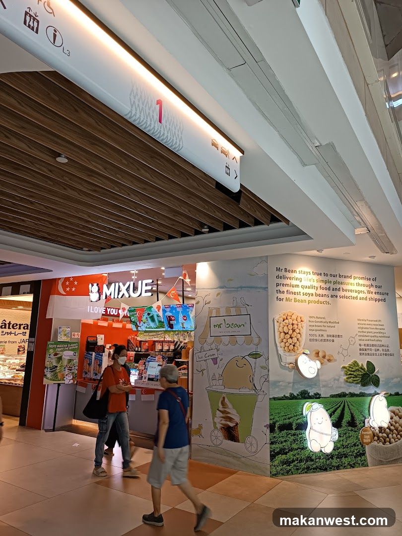 MIXUE and Mr Bean advertisement in mall