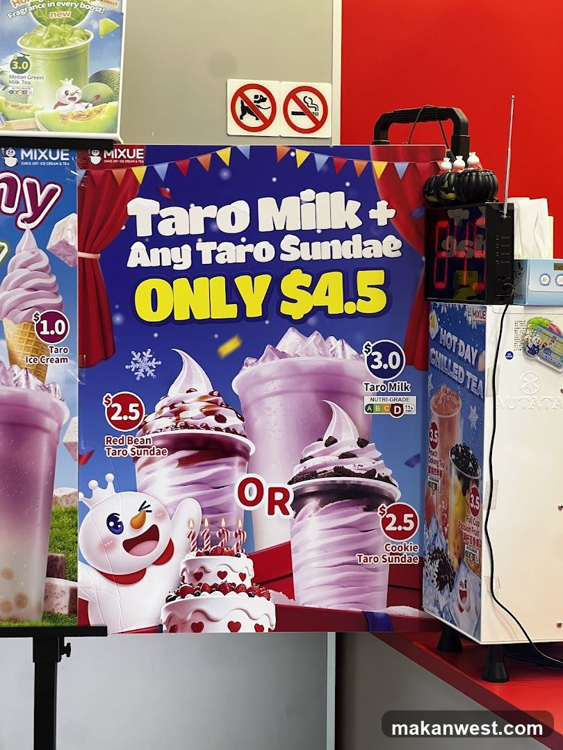 Taro Milk and Sundae Promotion