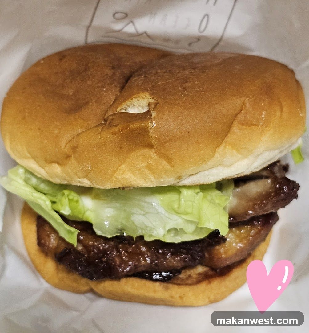 Burger with Lettuce and Meat Pate