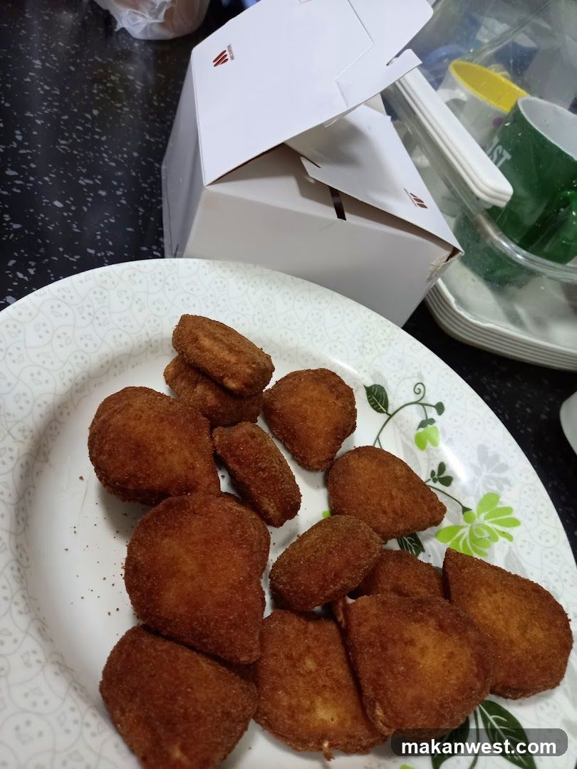 Fried Chicken Nuggets on a Plate