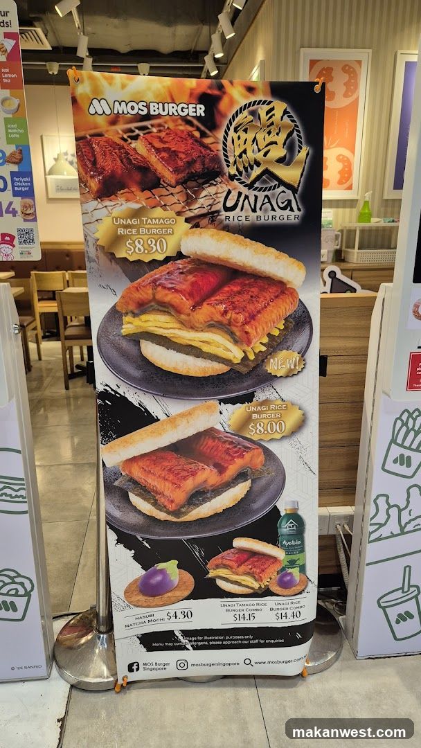 Mos Burger Unagi Rice Burger Standee