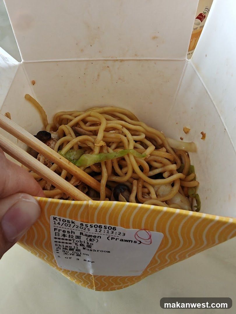 Takeout Box of Fresh Ramen (Prawns)