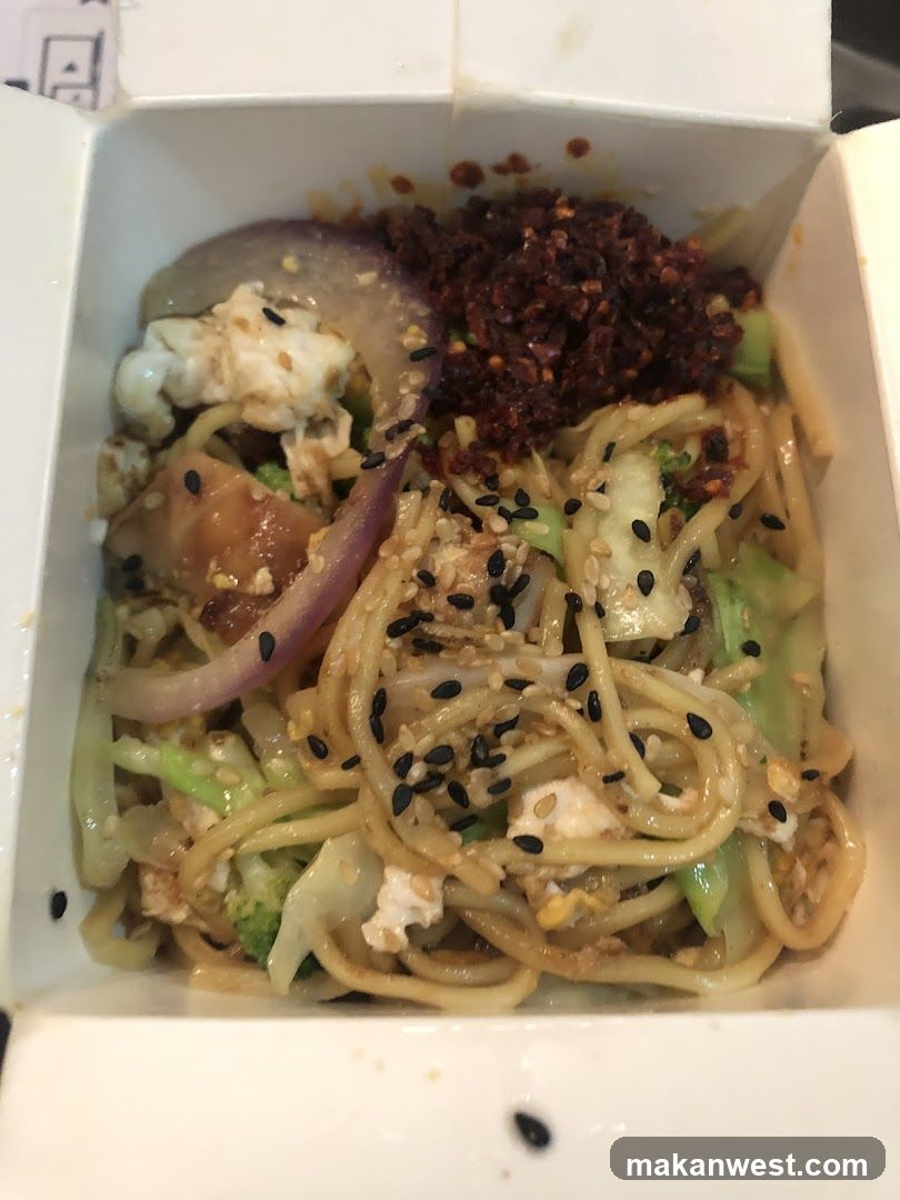 Noodle Dish in Takeout Box