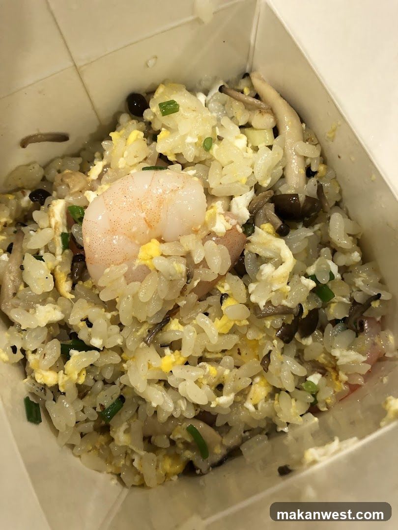 Shrimp Fried Rice with Mushrooms and Egg