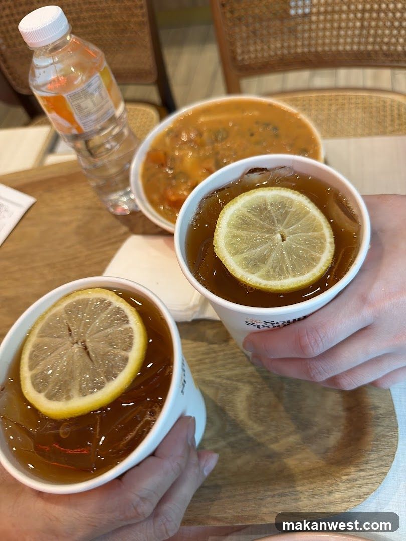 Lemon Tea and Curry Meal
