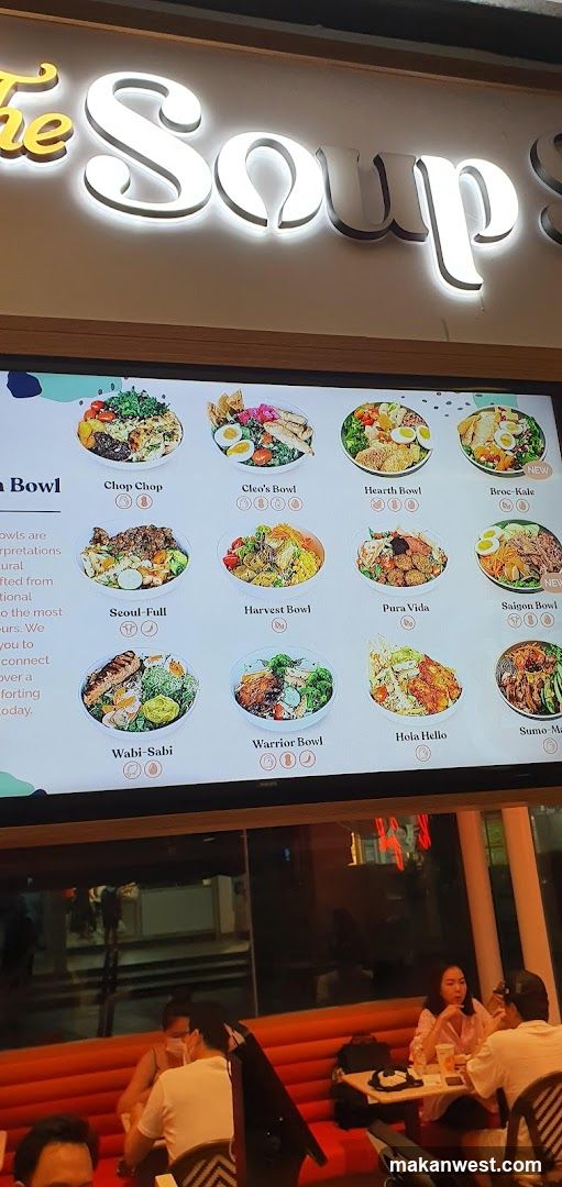 The Soup Bowl Menu Display