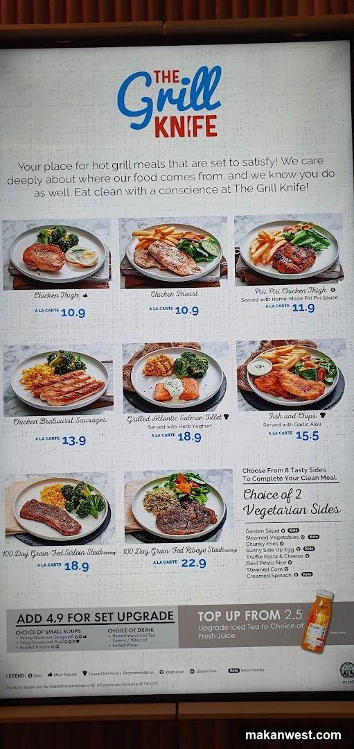 The Grill Knife Menu Board