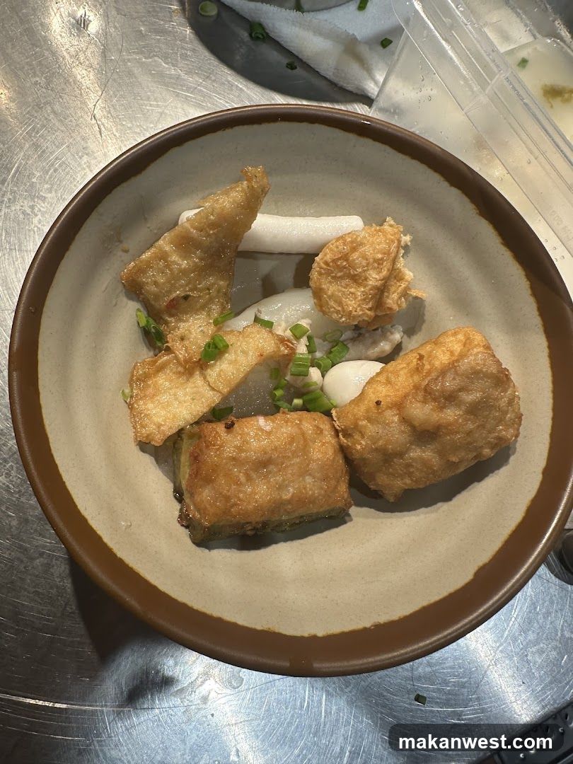 Fried Tofu and Fish Ball Dish