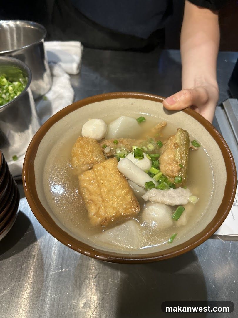 Bowl of Soup with Tofu and Fish Balls