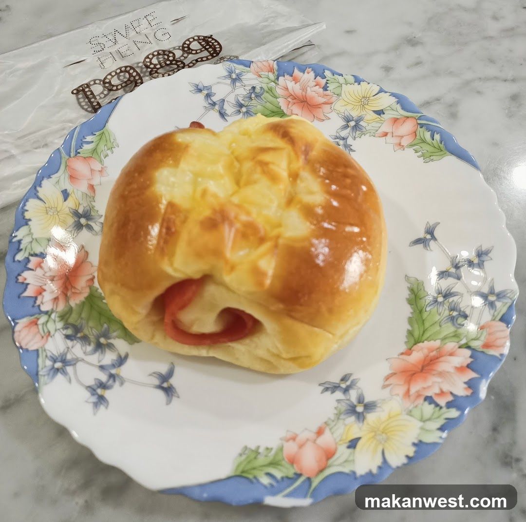 Pastry on floral plate