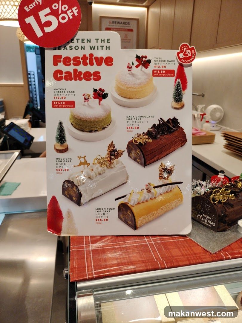 Festive Cakes Menu Display