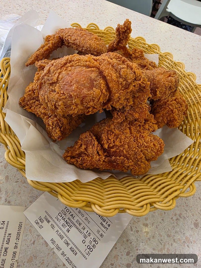 Fried Chicken Basket with Receipt