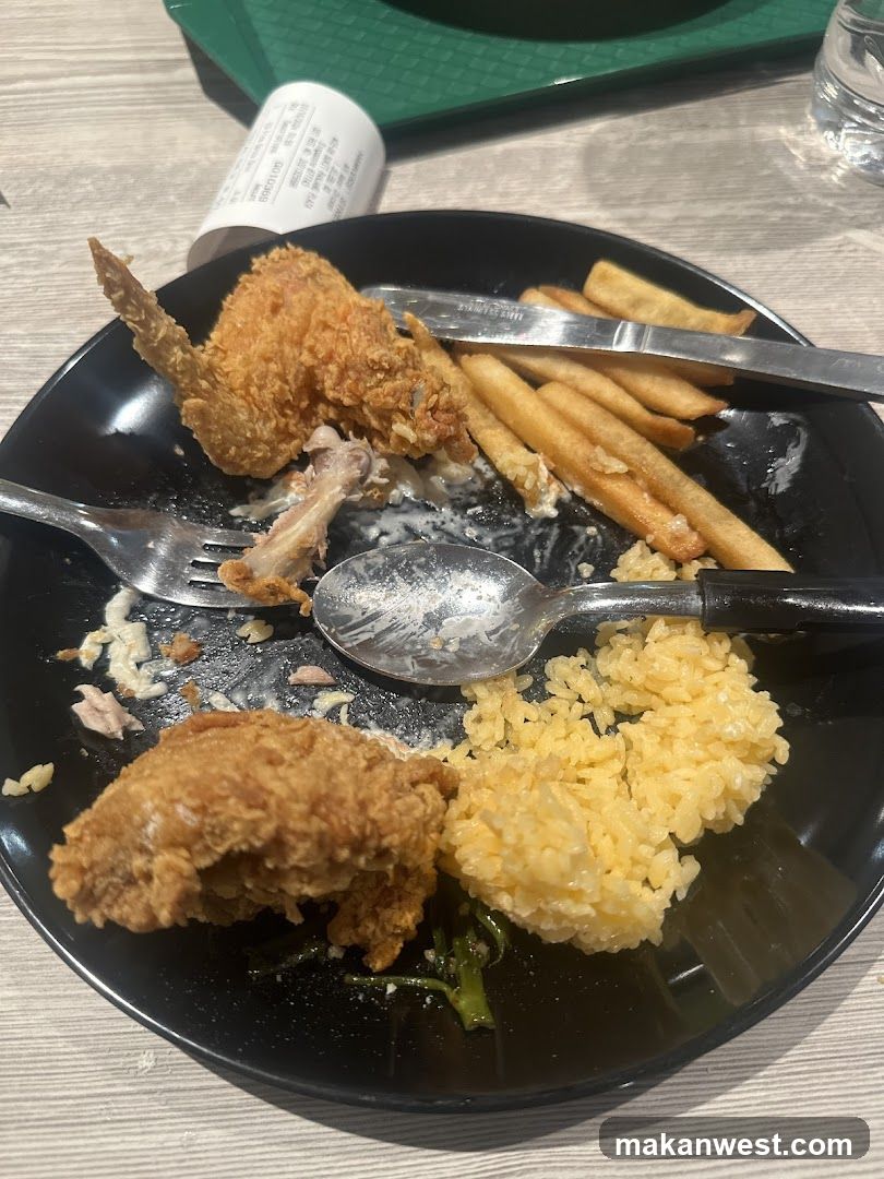 Fried Chicken and Rice Meal