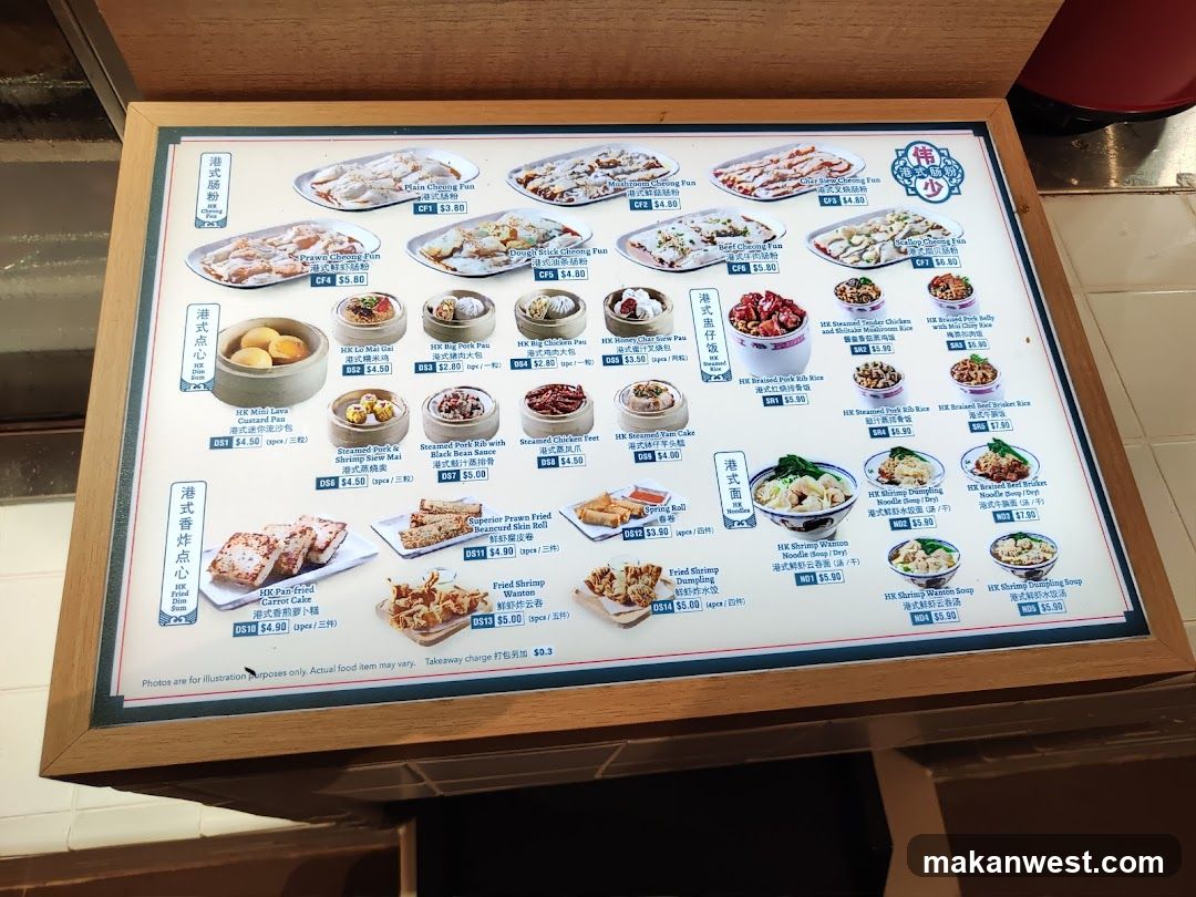 Cantonese Cuisine Menu Board