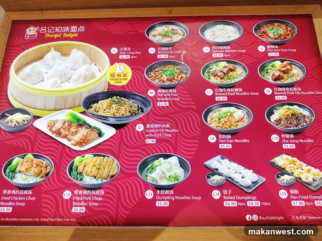 Flavourful Delight Menu Board