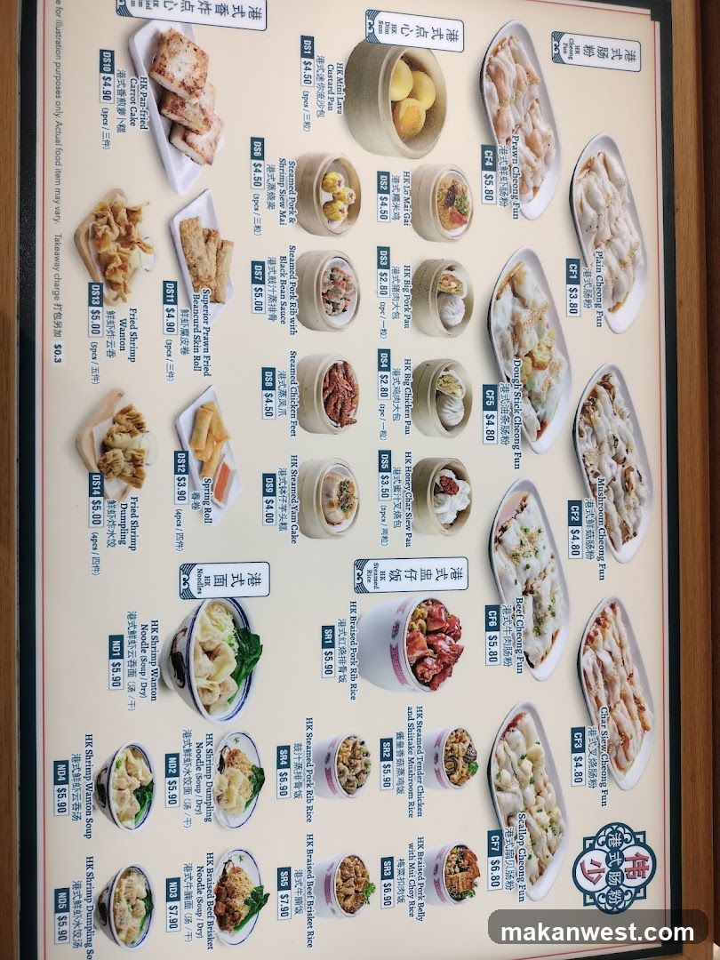Dim Sum Menu Board