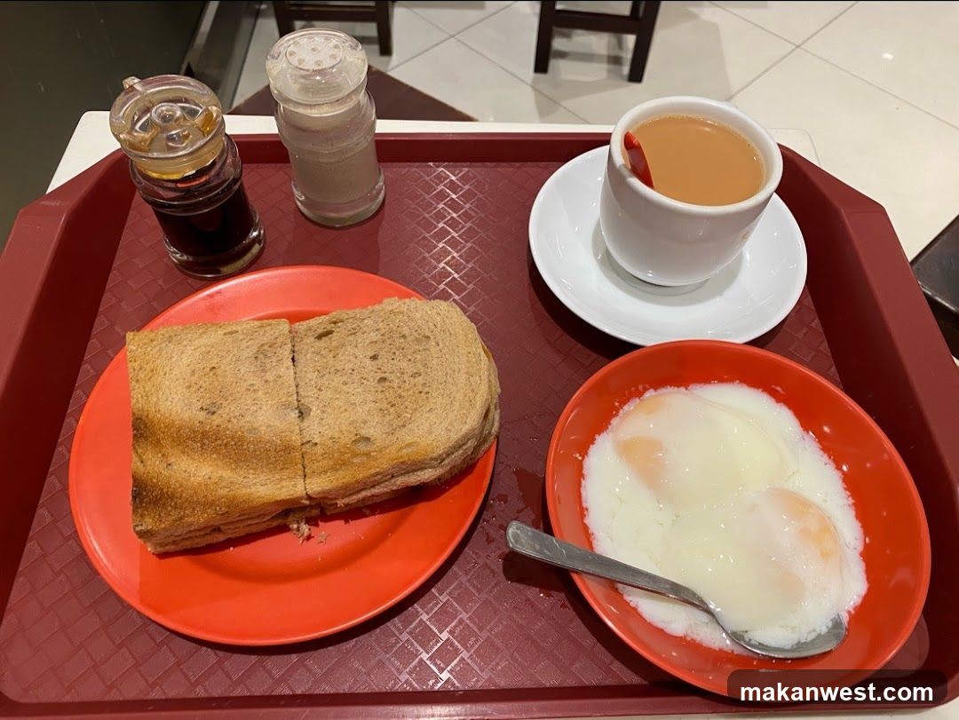 Breakfast Tray with Toast and Eggs