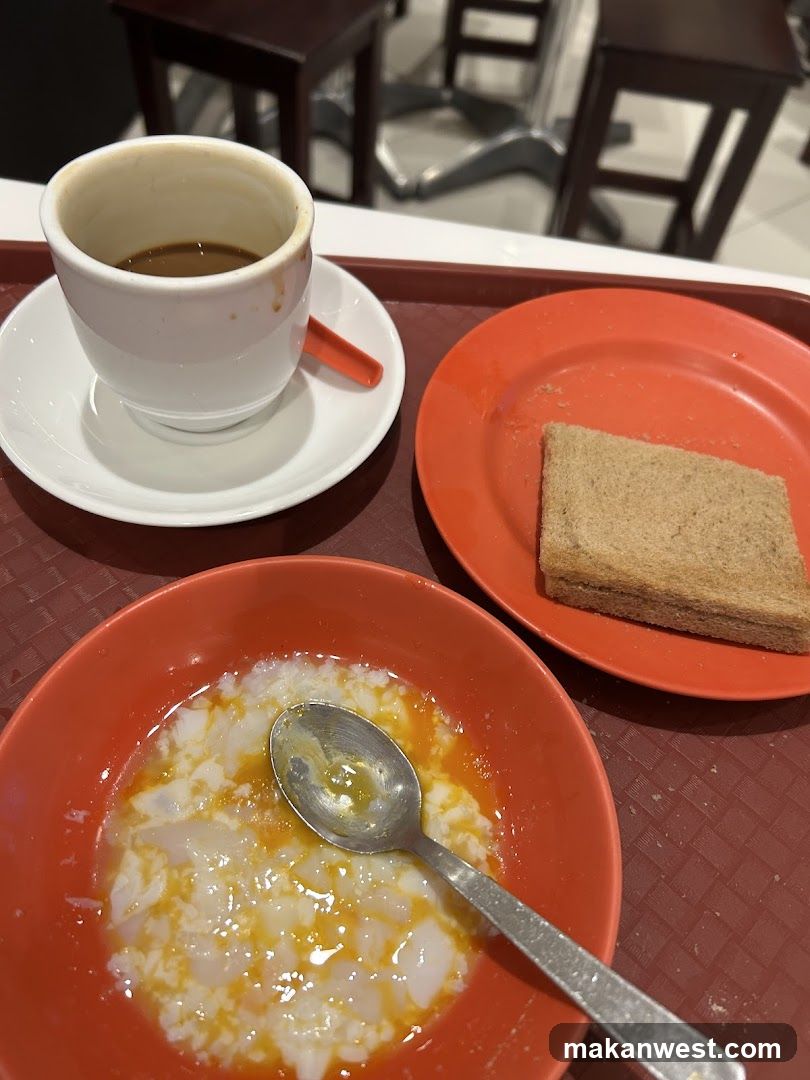 Breakfast Meal with Coffee and Toast
