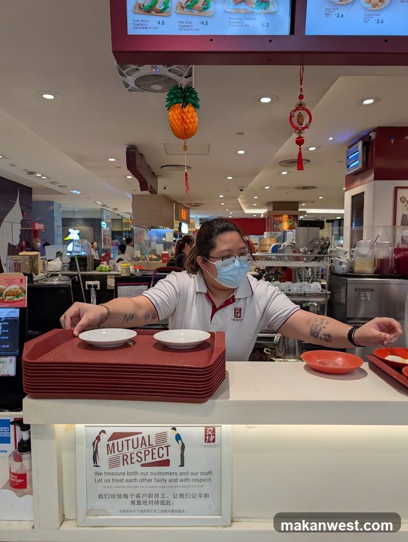 Food Court Staff at Counter