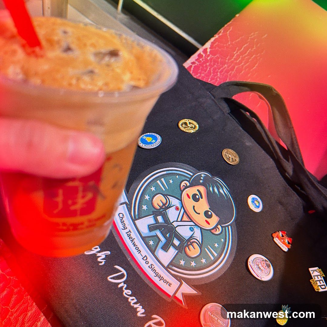 Iced Coffee and Tote Bag with Pins