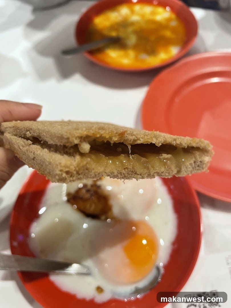 Breakfast Meal with Toast and Eggs