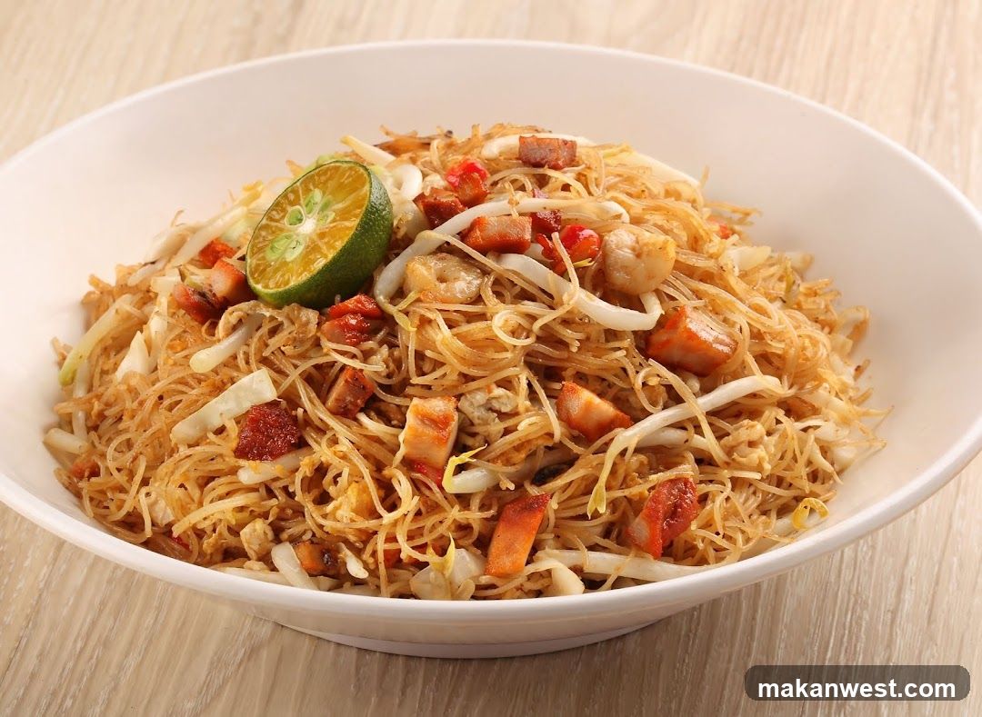 Noodle Dish with Lime Garnish