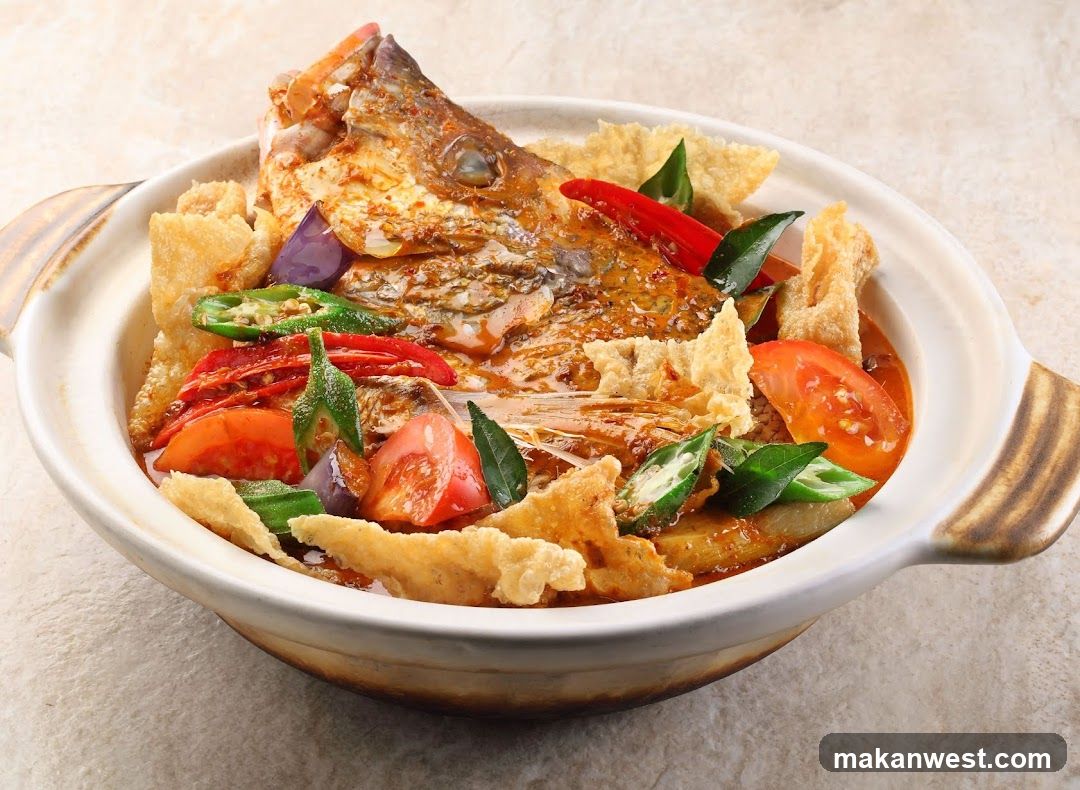 Fish Head Curry with Vegetables and Fried Dough
