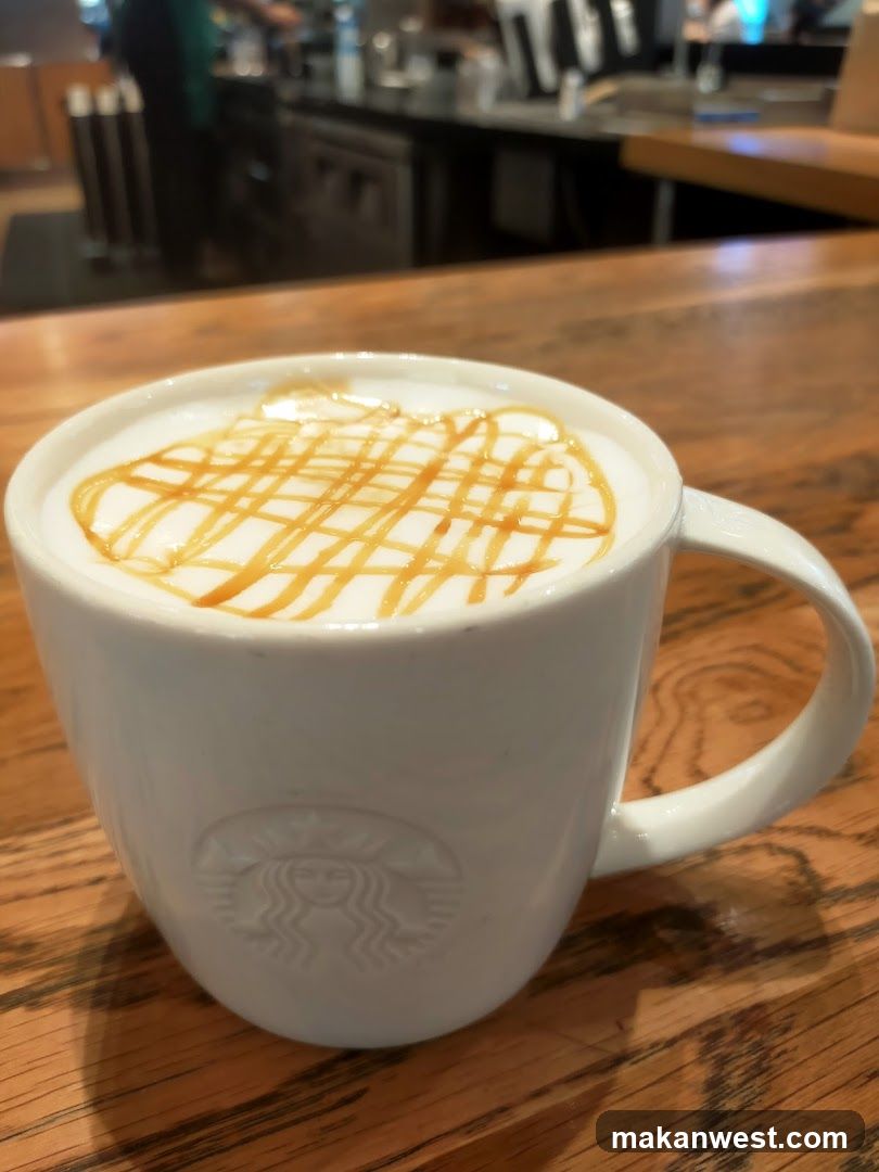 Caramel Latte in Starbucks Cup