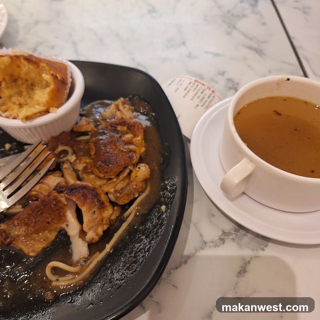 Meal with Chicken and Soup