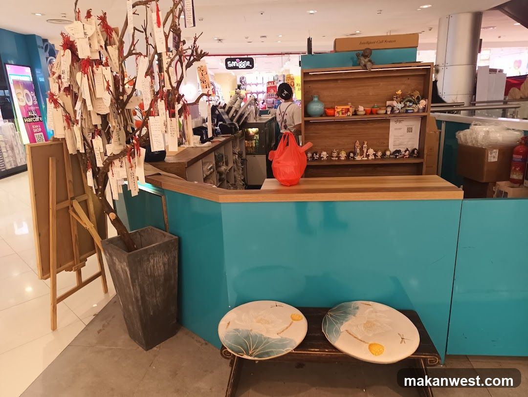 Interior of a shop with decorative elements
