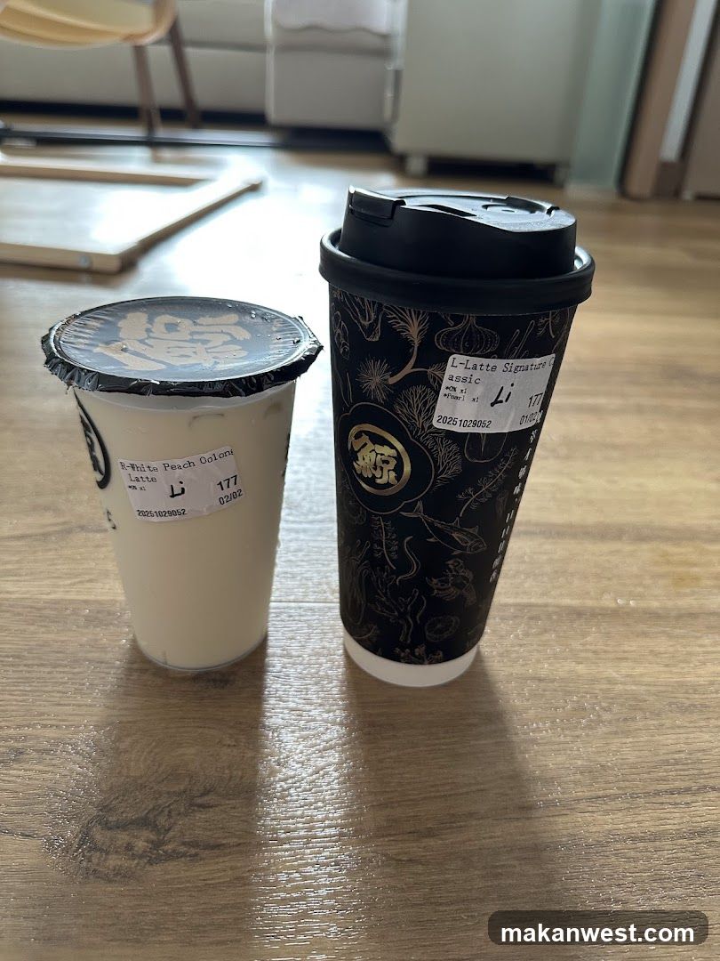 Beverages on wooden table