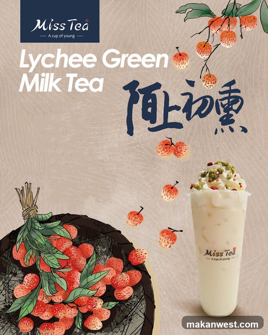 Miss Tea Lychee Green Milk Tea Ad